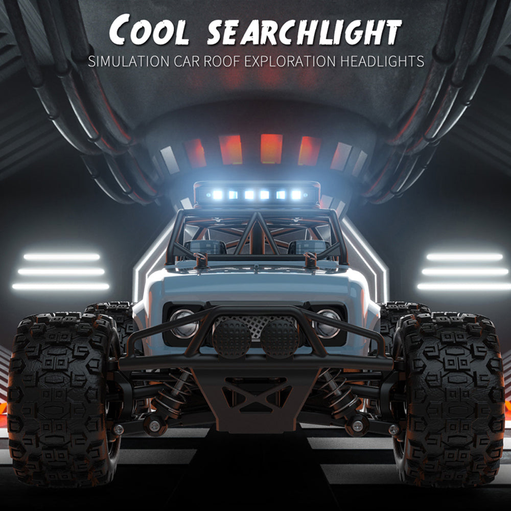 SKYMONSTER 1:18 Remote Control Car,2.4GHz 4WD High-Speed Off-Road Racing Cars,Bigfoot Vehicle for Child, Adults, Beginners,2 Batteries, Blue