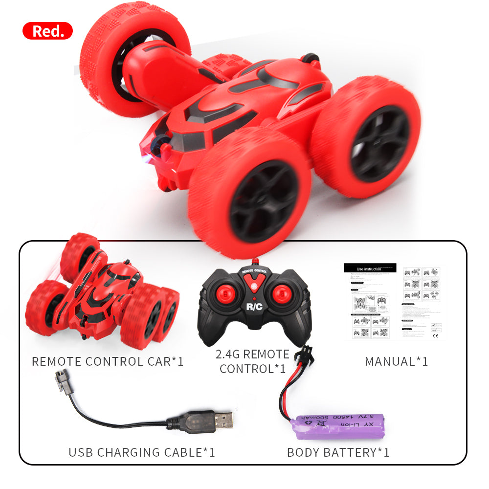 Q176 RC Stunt Cars with Cool Lights 4WD off Road Vehicles 2.4Ghz Remote Control Vehicle Double Sided RC Car Gift Toy for Kids