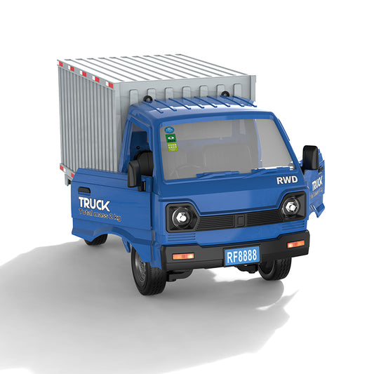 KF21 2.4G 1:16 Scale Remote Control Car with Simulated Lighting Manual Door Opening RC Truck with Cool Light Spray