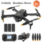 F205 Foldable Drone,4K HD Dual Camera FPV RC Quadcopter for Adults and Beginners,Brushless Motor,360° Roll,Optical Flow Hover,Kids Toy,3 Batteries,Black