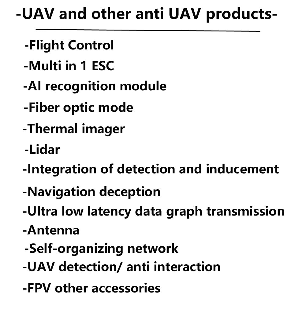 Customized UAV and other anti UAV products