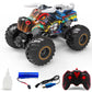 1:16 Remote Control Monster Trucks,2.4 GHz Multi-Terrain Off-Road Cars with Music Lights Spray,for Boys Ages 4-7 8-13 Kids Christmas and Birthday Gift Toy RC Car