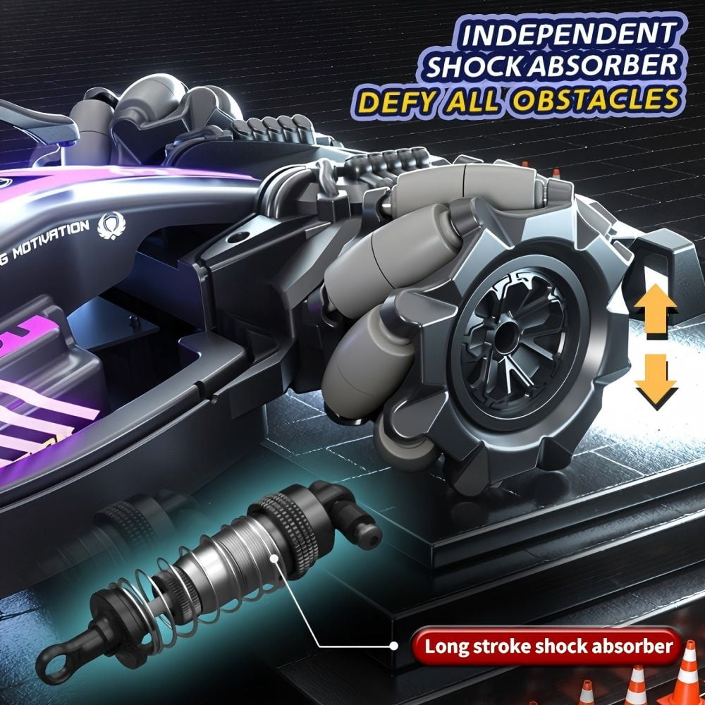 RC Car Formula Stunt Spray RC Racing Car Gesture Sensor Intelligent RC Car 360 Degree Roation Drift Vehicle Cool One Key Spin in Place Remote Control Car