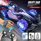 2.4G RC Spray Drift Stunt Car,4WD Racing Car High Speed Vehicle,Dual Gesture Remote Control,4CH Lights Sound,Competitive Toys for Kids Boy Gift