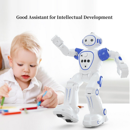 R21 RC Robot Toys for Kids,Walking Dancing Singing,Gesture Interaction,Blue