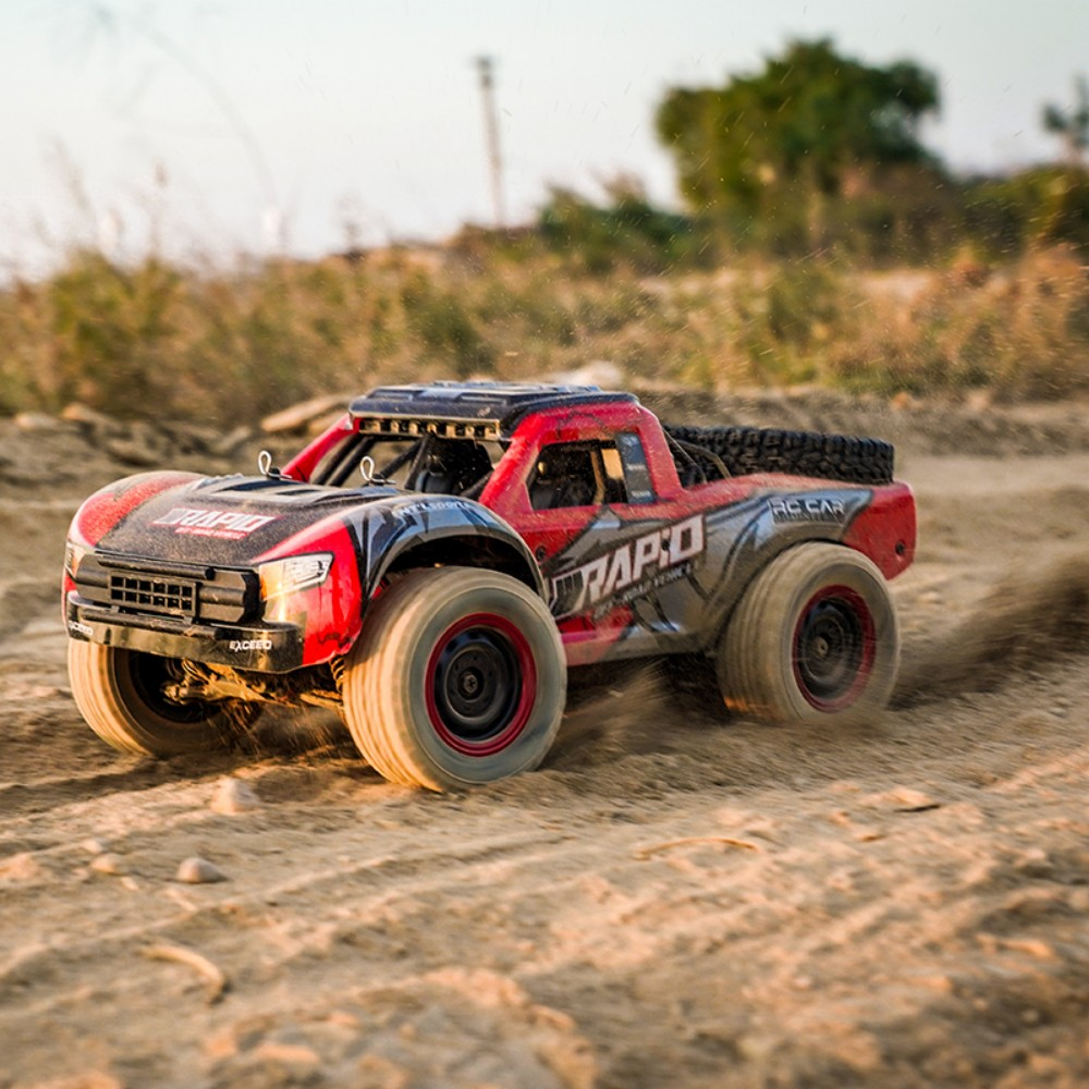 Q130A 1/16 Full Scale 4WD High Speed Car RC Monster All Terrain Off Road Vehicle RC Racing Car Carbon Brush Strong Magnet for Adults and Kids