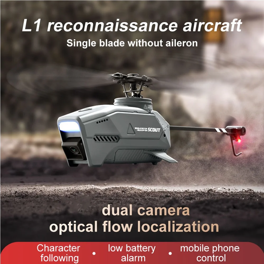 L1 Helicopter Dual Camera Remote Control Quadcopter High Definition 2.4ghz 4ch Electronic Gyroscope Airplane Rc Gifts Toys