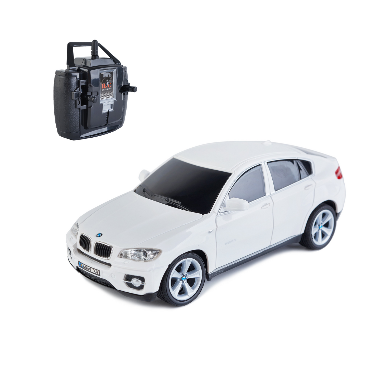 Remote Control Car, 1/28 Scale RC Sport SUV Racing Toy Car, Compatible with BMW X6 Model Vehicle for Boys Girls White