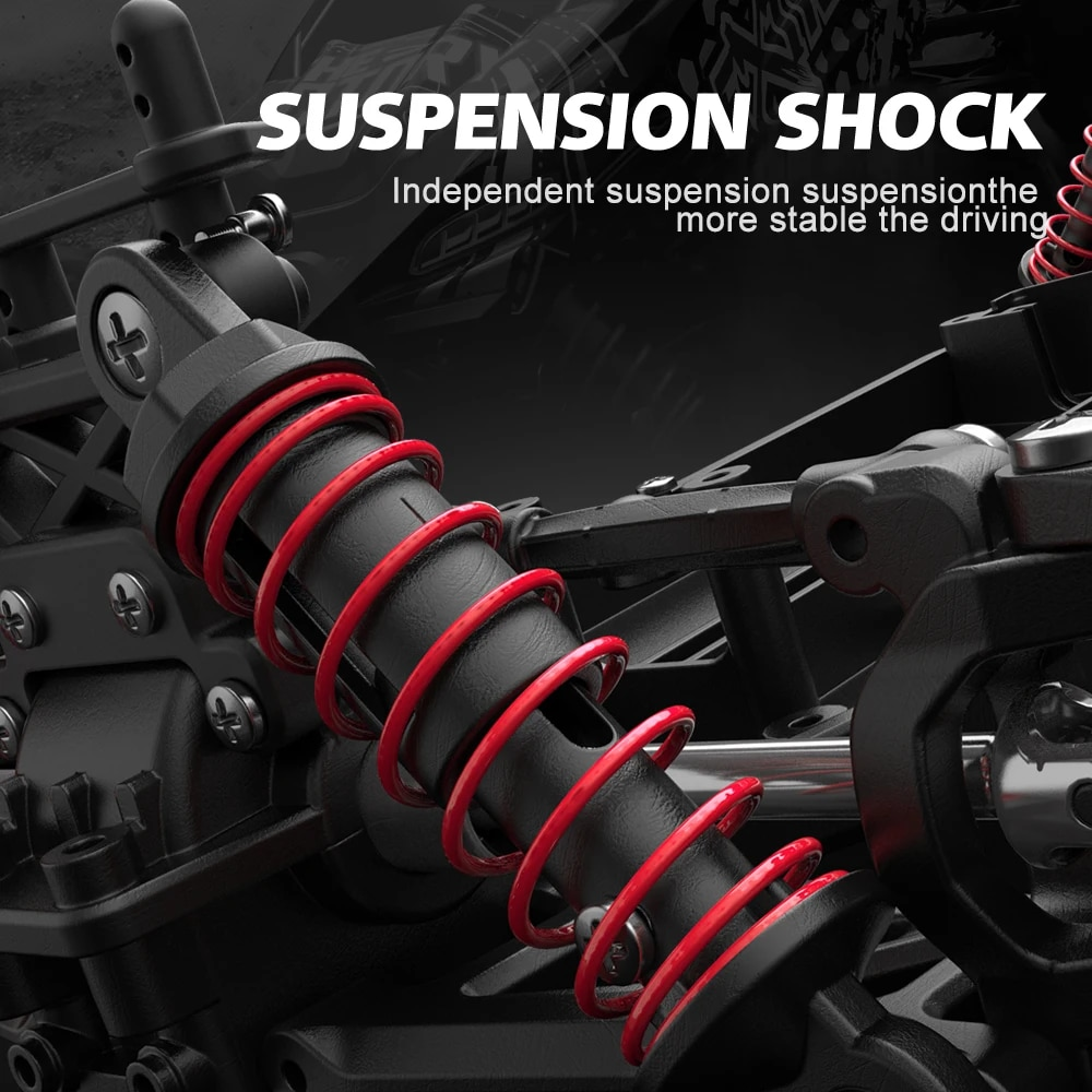 SKYMONSTER 9307E High Speed Remote Control Car 40km/h 4WD off Road 1:18 RC Truck Racing Vehicle for Adults and Kids 2 Batteries Yellow