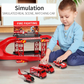 QW-SY-207 TZDZRC Assembled Fire Rail Toys, DIY Parent-Child Puzzle Engineering Vehicle Set,Red
