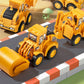 TZDZRC 4pcs Engineering Vehicle Model Press Sliding Car Excavator Bulldozer Children Educational Construction Vehicle Toy Kids Boy Gift