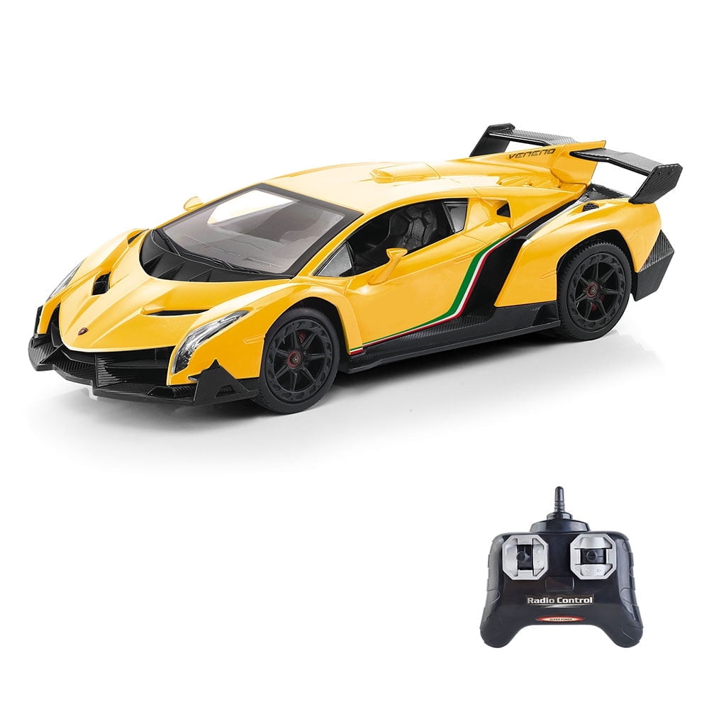 2425S RC Cars - 1:24 Officially Licensed Lambo Veneno, Electric Sport Racing , Car Model Vehicle， for Childers and Adults Toys and Gifts (Yellow)