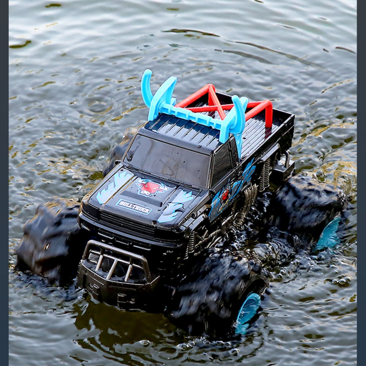 Xitz Q135 Remote Control Car for Kids RC Car Body Waterproofing Suitable for All Terrain 4WD Off-Road rc trucks Gifts Presents for Boys/Girls Ages 6+,2Batteries