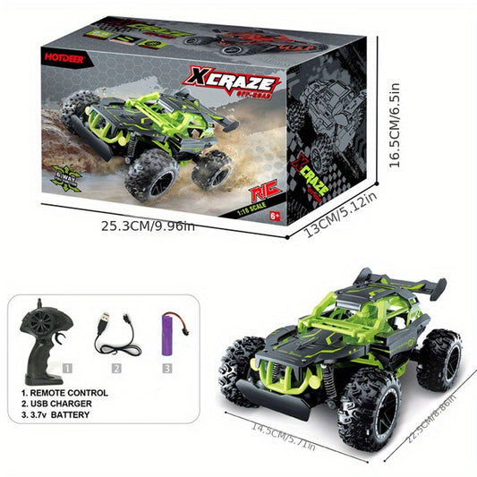 SKYMONSTER 1: 18 RC Car,2.4G High Speed Remote Control Trucks,All Terrain Off-Road Drifting Vehicle Toys Gifts for Kids Adult,1 Battery
