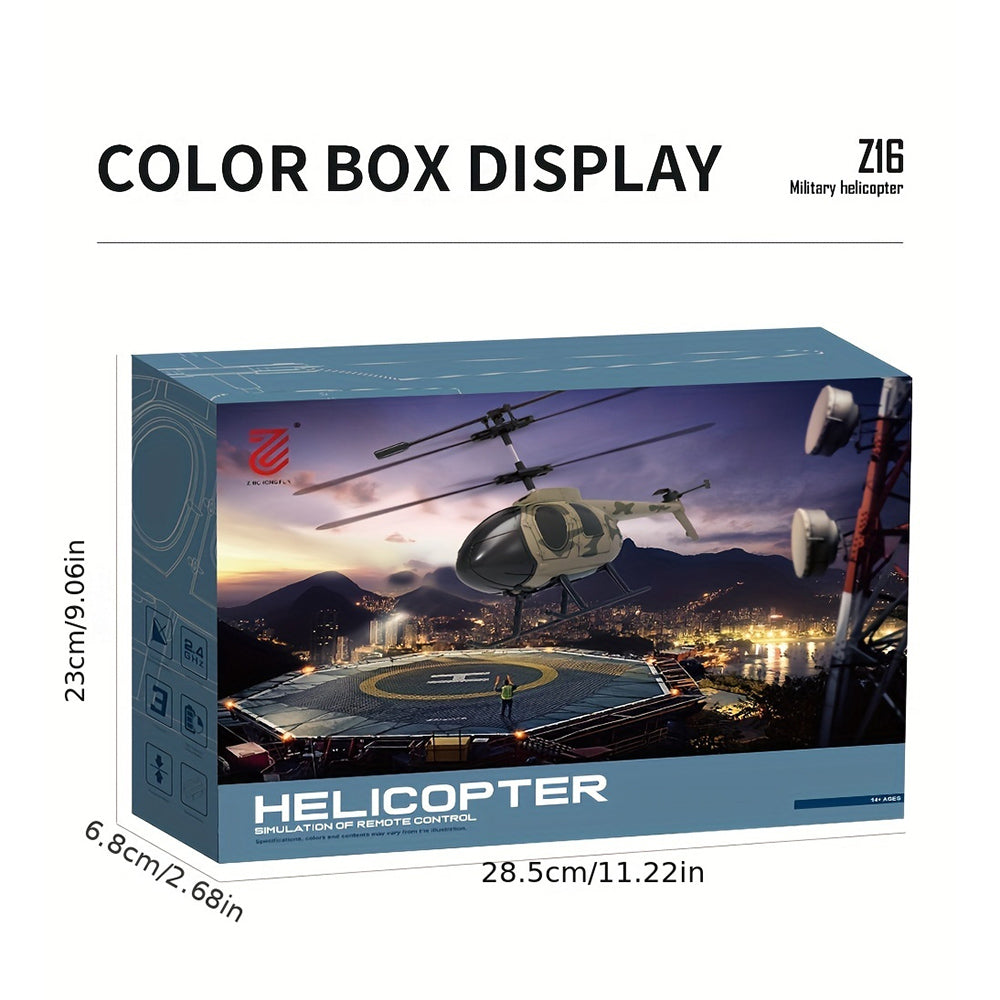 Z16 RC Helicopter with 3.5 Channel, Altitude Hold, One Key Take-Off/Landing, Remote Control Helicopter Drone Toys with 2 Batteries for Adults and Kids