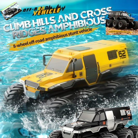 8WD RC Car,2 in 1 Multifunction Amphibious Off-Road Climbing Stunt Vehicle,2.4G Waterproof Remote Control Cars Truck Toy Birthday Gifts for Boys Kids Age 3+