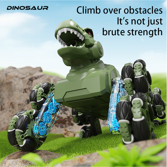TCS17 RC Car,2.4G 8WD Stunt Remote Control Cars with Music Lights and Spray,Rechargeable Dinosaur Monster Truck Toys Kids for Ages 8-13