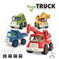 XITZ Inertial Construction Vehicles Girls Boys Toy Playsets,Cute Engineering Diecast Car Crane Excavator Dump Mixer Truck Toys Gift for Kids(4 pcs)