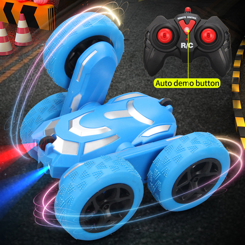 XITZ RC Stunt Car for Kids,4WD Off-Road Vehicle with Cool Lights 2.4Ghz Double Sided Remote Control Cars Gift Toy for for Boys Girls Age 3+