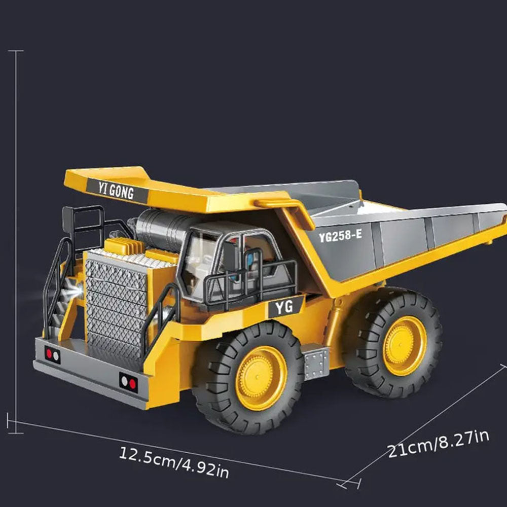 SKYMONSTER 1047 Children 2.4G ，9CH Remote Control Model Car Toys Dump Truck Vehicle Christmas Birthday Gifts，1 Battery