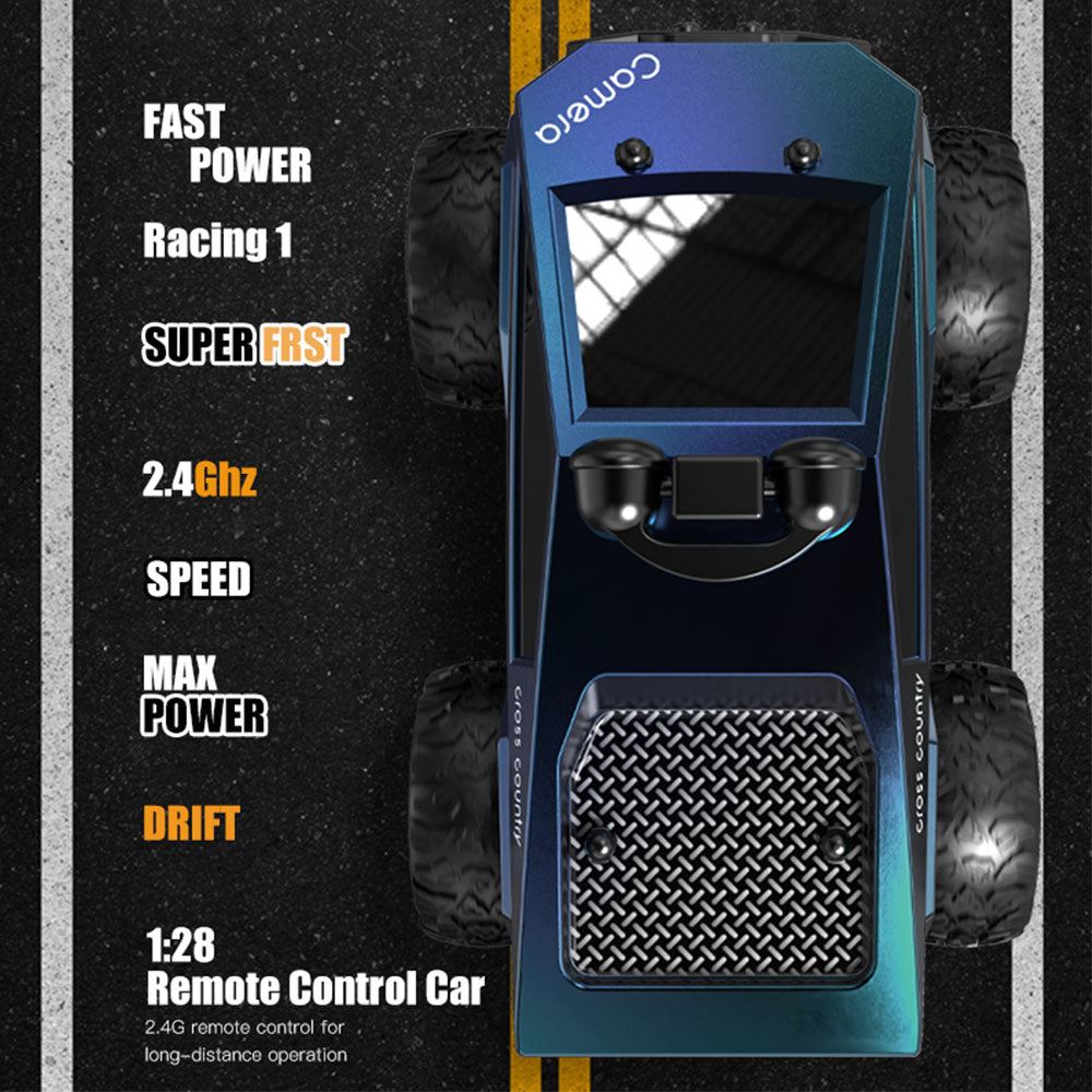 1: 28 Remote Control Car with HD Camera, Original Scale Reduced, LED Lighting, 2.4G, Multiple Control Modes RC Car