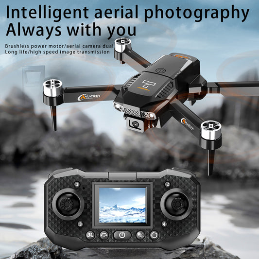 F205 Foldable Drone,4K HD Dual Camera FPV RC Quadcopter for Adults and Beginners,Brushless Motor,360° Roll,Optical Flow Hover,Kids Toy,3 Batteries,Black