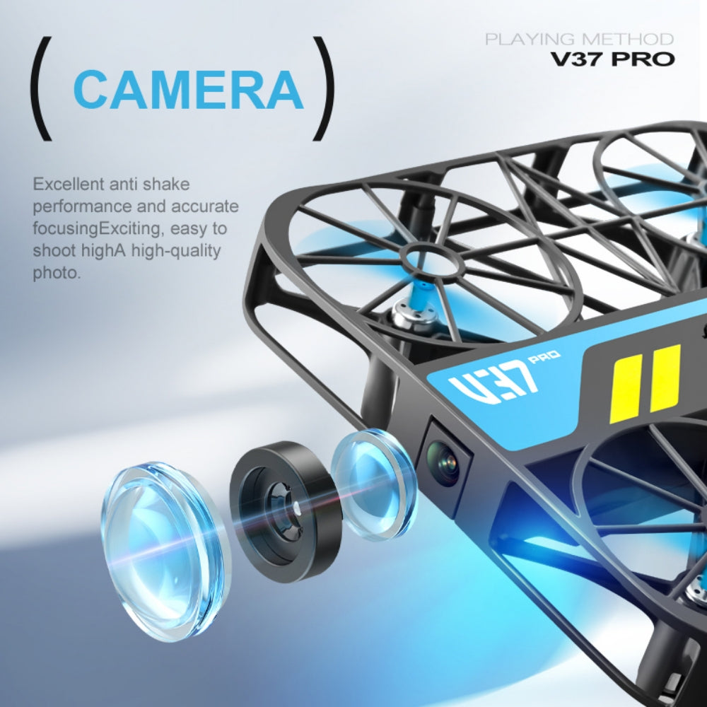 V37 Mini Drones for Kids,RC Drone with Camera,Headless Mode,One key takeoff and landing,Propeller Full Protect,2 Batteries and Remote Control Quadcopter,Easy to fly Kids Gifts Toys for Boys and Girls