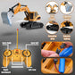 SKYMONSTER 1:22 6-Channel RC Excavator with Light, 6-Channel RC Dump Truck and Crane Tower 3 in 1, 2.4GHz 12 Meters Remote Control Distance, Toys for Children, Christmas Gifts