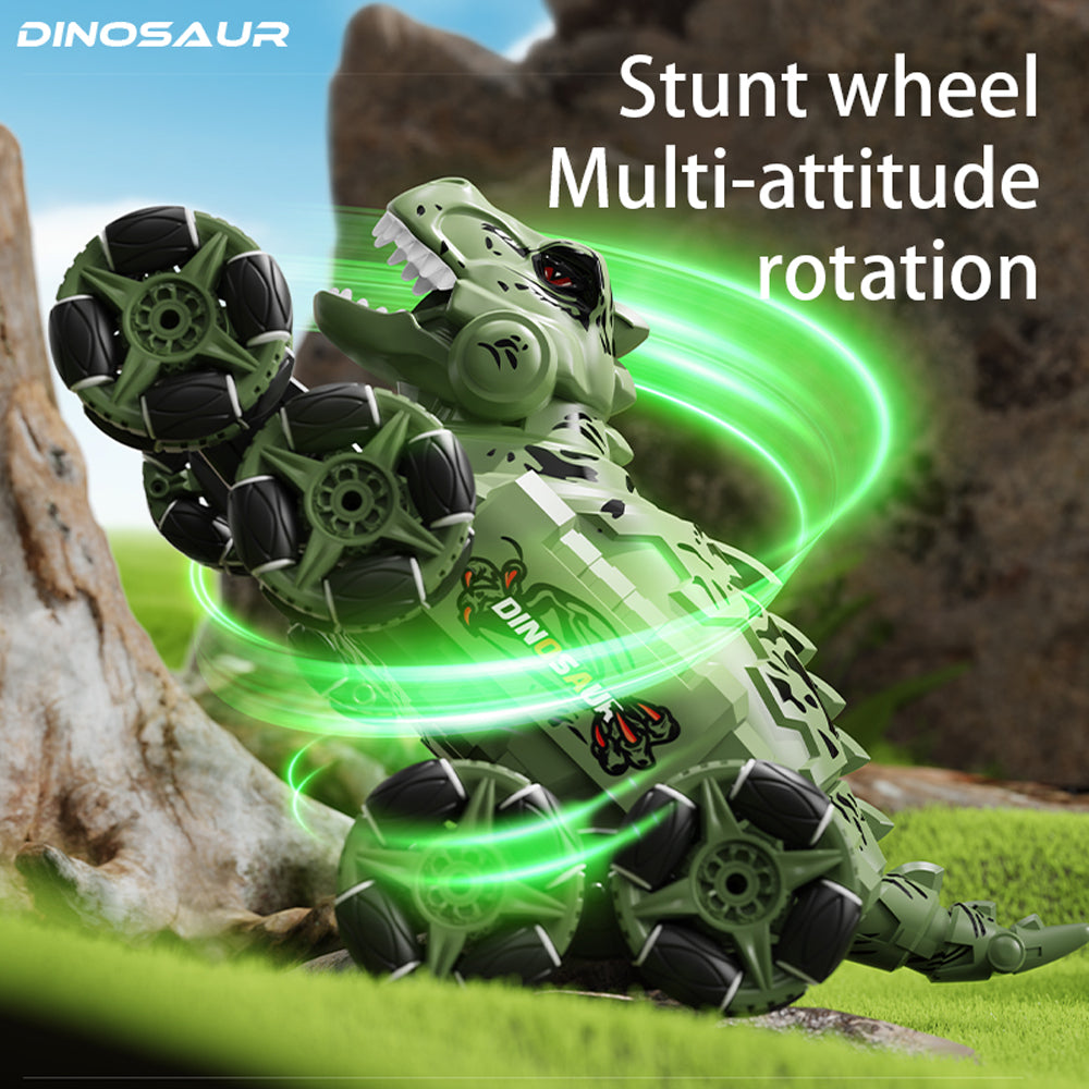 SKYMONSTER TCS17 RC Car,2.4G 8WD Stunt Remote Control Cars with Music Lights and Spray,Rechargeable Dinosaur Monster Truck Toys Kids for Ages 8-13