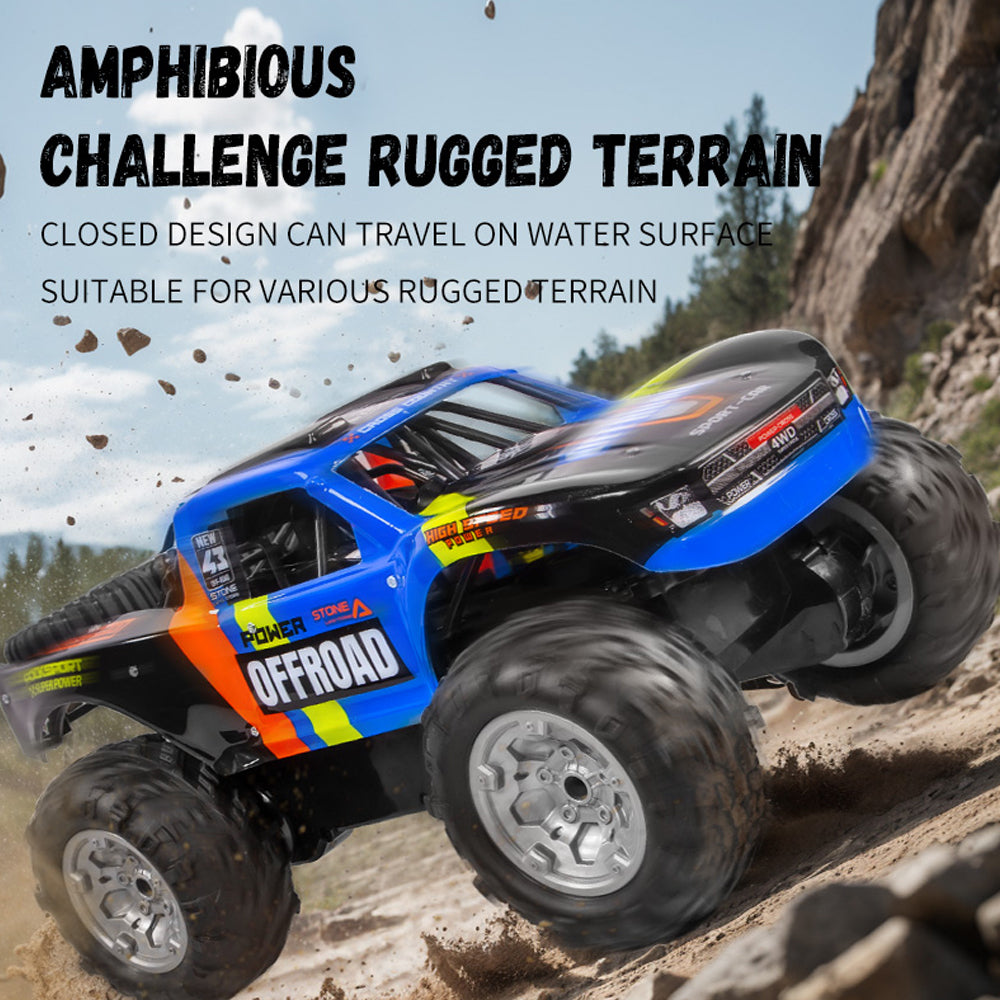 Amphibious Multi-Terrain RC Car,2.4G 4WD Off-Road Climbing Stunt Vehicle,360° In-situ Rotation Remote Control Cars Toy,for Kids Boy Birthday Christmas Gift
