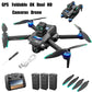 XITZ GPS Drone for Adults,Foldable RC Drones with 4K Dual HD Cameras,5G WiFi FPV Quadcopter with Brushless Motors,Screen Control,Obstacle Avoidance,Optical Flow Positioning, 3 Batteries
