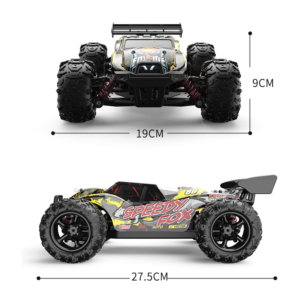 SKYMONSTER RC Cars for Adults Child, High-Speed Car off Road All Terrain Remote Control Truck , 4WD 1:18 Scale Waterproof Drifting Vehicle , 3 Batteries Gifts Toys for Kids