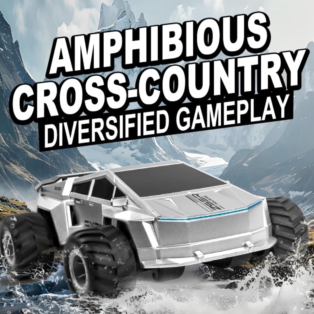 4WD Amphibious RC Car 2PC Battery Waterproof 2.4G Remote Control Off Road Vehicle 360 Rotation All Terrain Crawler for Adults 14+