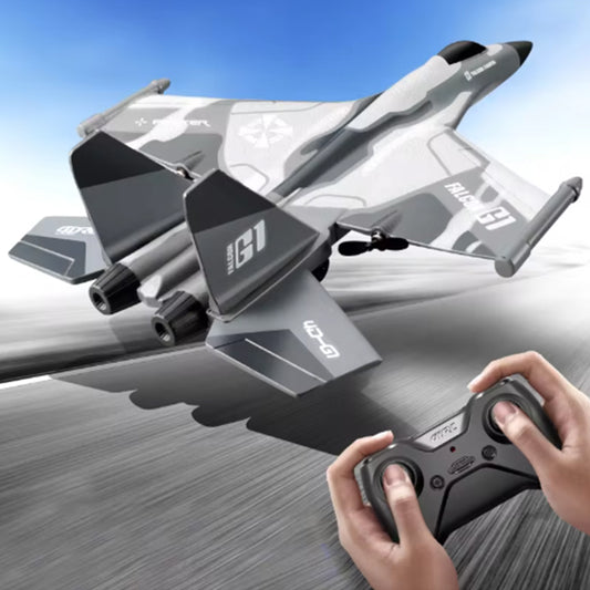RC Drone for Kids,2.4G Remote Control Aircraft,6CH Fighter EPP Foam Crash Resistance Electric Outdoor Professional Glider for Adults,Beginners Toys Gifts,3 batteries