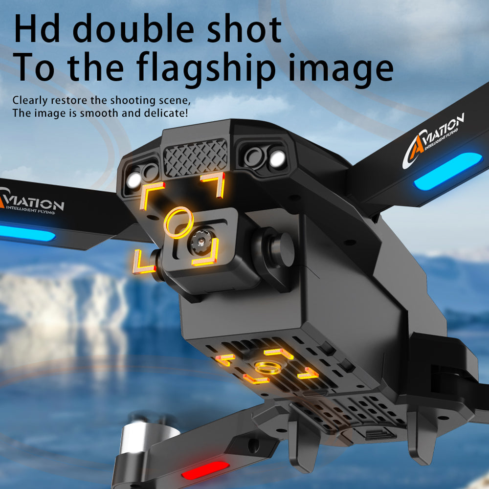 F205 Foldable Drone,4K HD Dual Camera FPV RC Quadcopter for Adults and Beginners,Brushless Motor,360° Roll,Optical Flow Hover,Kids Toy,3 Batteries,Black