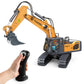 Inductive Infinite Rotation 11 Channel Remote Control Excavator,RC Construction Vehicle Toys, Rechargeable RC Engineering Car Gifts for Adults and Childers Toys ,2 Battery