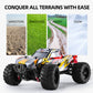 1610 High-Speed 4WD Monster RC Truck, USB Rechargeable Weather-Resistant Off-Road & All-Terrains Ready to Run, Red