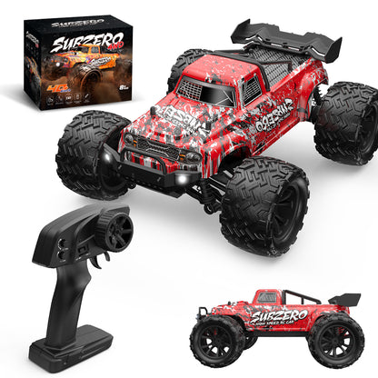 9500E 1:16 High-Speed RC Car,40 km/h 4WD RC Racing Truck for Kids Adults,off-Road All Terrain Vehicle with 2 Rechargeable Battery,Red