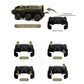 SKYMONSTER 1:16 Military Armored RC Car,6WD 360° Stunt High Speed Army Truck,2.4G Remote Control Climbing Vehicle Toys Gifts for Kids Adult,2 Batteries