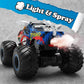 1:16 Remote Control Monster Trucks,2.4GHz Multi-Terrain Off-Road Cars with Music Lights Spray,for Boys Ages 4-7 8-13 Kids Birthday Gift Toy RC Car