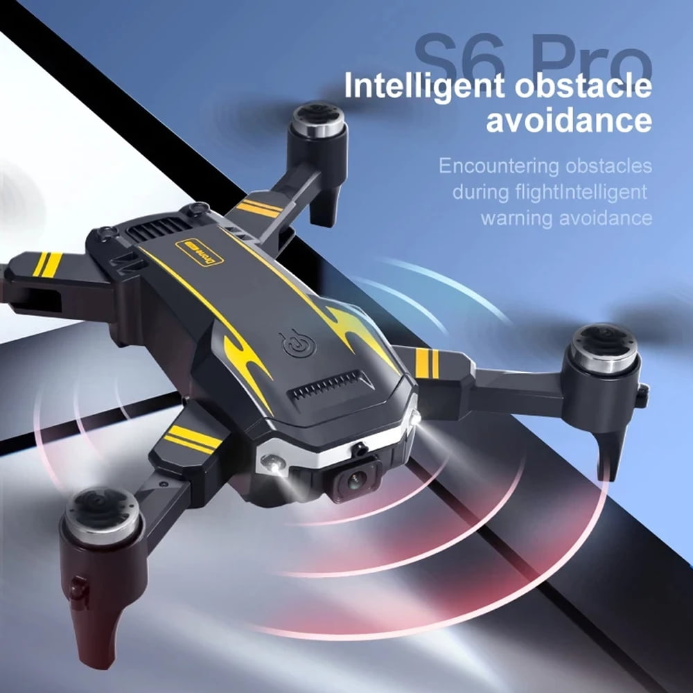 S6 Pro Drone with HD Camera, RC Airplanes, Brushless Motor ,Four-Sided Obstacle Avoidance Fixed Height, ,Four-Axis Aircraft  ,for Adults and Kids, 3P Battery