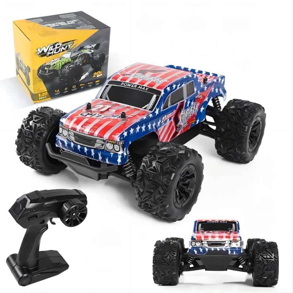 S777 ﻿1:20 RC Cars, 20+km/h RC Off-Road Vehicle, 2.4GHz, Fast 4WD, All-Terrain, Long Battery Life, Wear Resistant Tires, Shock Absorber, Christmas Gifts for Adults Kids