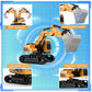 1:22 RC Excavator Dump Truck 2-in-1 Toy Set, 1 to 22 Scale RC Electronic Model, 6-Channel, 12m Remote Control Distance, 3.7V, 500mAh Lithium Battery, Toys for Children