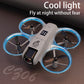 Intelligent Aerial Photography Drone with 4K HD Dual Cameras,Mini RC Quadcopter,Headless Mode,Four-sided Obstacle Avoidance,Cool Light,Gift Toy for Kids Adults,3 Batteries