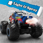 1:16 Remote Control Monster Trucks,2.4 GHz Multi-Terrain Off-Road Cars with Music Lights Spray,for Boys Ages 4-7 8-13 Kids Christmas and Birthday Gift Toy RC Car