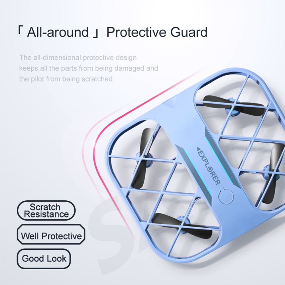 H107 Mini Grid Drone ,WIFI Camera,Headless Mode ,360 Degree Flip, One Button Start/Land ,RC Quadcopter Toys, for Childers and Adults Beginner Gifts, 3 Battery