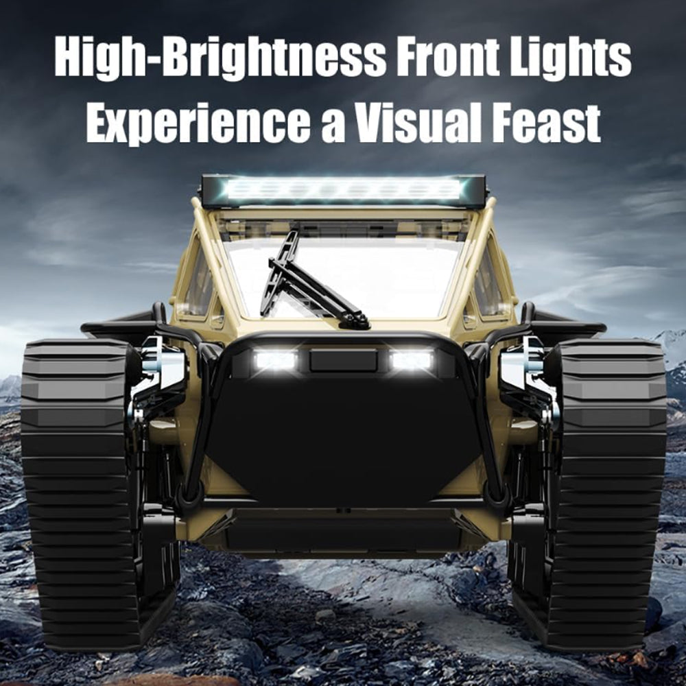 1:16 Remote Control Crawler Tank, 4WD High-Speed Off-Road RC Car,2.4GHz 360°Rotating Drifting Vehicle,2 Batteries,Tanks Toy Gift for Kids