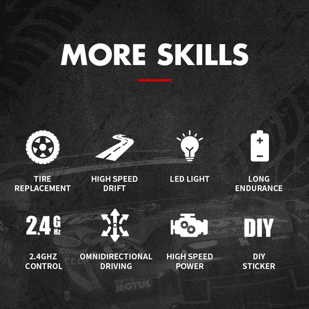 TZDZRC 1:16 Remote Control Car,2.4G High-Speed Drift Vehicle,4WD Competitive Crashworthy RC Cars Christmas Toys for Kids Adult,2 Batteries(9000)