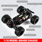 1610 High-Speed 4WD Monster RC Truck, USB Rechargeable Weather-Resistant Off-Road & All-Terrains Ready to Run, Red