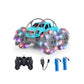 2.4G RC Horizontal Drift Stunt Car with Cool Light, Degree Rotation, 45 Degree Slope Climbing, Spin like a Top, Traverasble Climbing Car, Blue